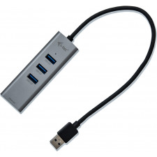 i-tec Metal U3METALG3HUB hub de interface USB 3.2 Gen 1 (3.1 Gen 1) Type-A 5000 Mbit s Cinzento