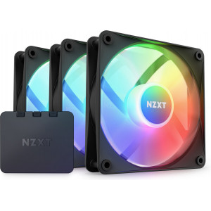 NZXT F120 RGB Core Triple Pack Caixa de computador Ventoinha 12 cm Preto 3 unidade(s)