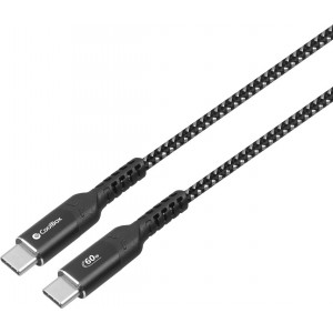 CoolBox COO-CAB-UC-60W cabo USB 1,2 m USB C Preto, Prateado