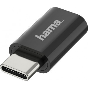 Hama 00200310 adaptador para cabos Micro USB USB-C Preto