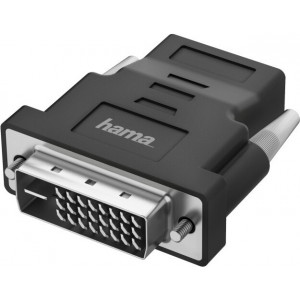Hama 00200338 adaptador para cabos DVI-D HDMI Preto