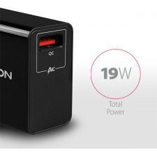 Axagon ACU-QC19 carregador de dispositivos móveis Telemóvel, Power bank, Smartphone, Tablet, Universal Preto AC Carregamento