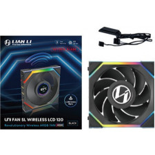 Lian Li UNI FAN SL Wireless LCD 120 Reverse Blade Caixa de computador Ventoinha 12 cm Preto 1 unidade(s)