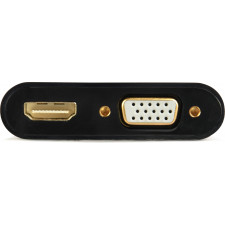 Gembird A-VGA-HDMI-02 adaptador de cabo de vídeo 0,15 m HDMI + VGA (D-Sub) VGA (D-Sub) Preto