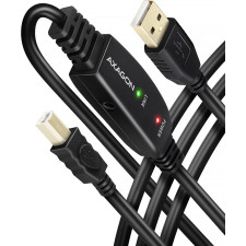 Axagon ADR-215B USB 2.0 A-M - B-M active connecting repeater cable 15m - Kabel - Digital Daten cabo USB USB A USB B Preto