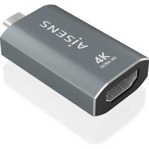 AISENS A109-0862 adaptador para cabos HDMI A USB C Cinzento