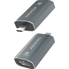 AISENS A109-0862 adaptador para cabos HDMI A USB C Cinzento