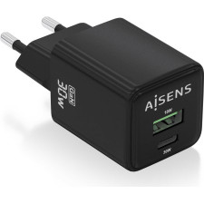 AISENS ASCH-30W2P038-BK carregador de dispositivos móveis Universal Preto AC Carregamento rápido Interior