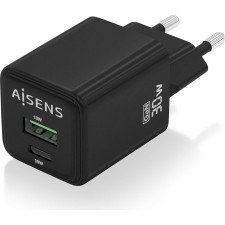 AISENS ASCH-30W2P038-BK carregador de dispositivos móveis Universal Preto AC Carregamento rápido Interior