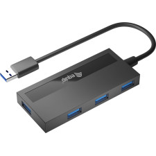 Equip 128956 hub de interface USB 3.2 Gen 1 (3.1 Gen 1) Type-A 5000 Mbit s Preto