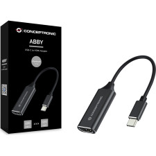 Conceptronic ABBY03B adaptador de cabo de vídeo HDMI Type A (Standard) USB Type-C Preto