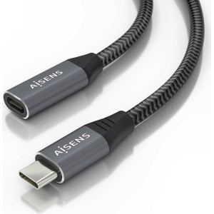 AISENS A107-0636 cabo USB USB 3.2 Gen 2x2 2 m USB C Cinzento