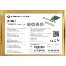 Conceptronic EMRICK08G placa adaptador de interface Interno USB 3.2 Gen 2 (3.1 Gen 2)