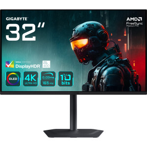 GIGABYTE MO32U monitor de ecrã 80 cm (31.5") 3840 x 2160 pixels 4K Ultra HD OLED Preto