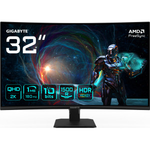 GIGABYTE GS32QCA LED display 80 cm (31.5") 2560 x 1440 pixels Quad HD Preto