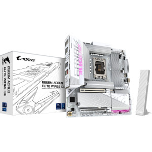 GIGABYTE B860M AORUS ELITE WF6E ICE Intel B860 LGA 1851 (Socket V1) micro ATX