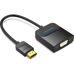 Vention 42154 adaptador de cabo de vídeo 0,15 m HDMI Type A (Standard) VGA (D-Sub) Preto