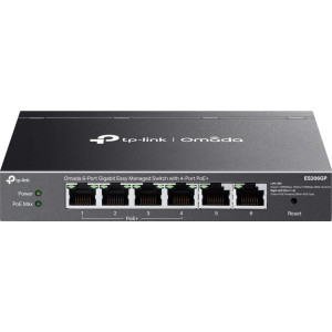TP-Link Omada ES206GP switch de rede Gerido Gigabit Ethernet (10 100 1000) Power over Ethernet (PoE) Preto