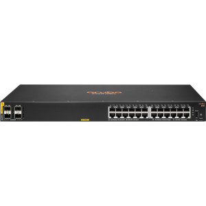 HPE Aruba Networking 6100 24G Class4 PoE 4SFP+ 370W Gerido L3 Gigabit Ethernet (10 100 1000) Power over Ethernet (PoE) 1U Preto
