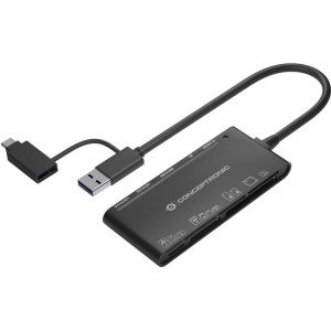 Conceptronic StreamVault BIAN03B leitor de cartões USB 3.2 Gen 1 (3.1 Gen 1) Type-A Preto