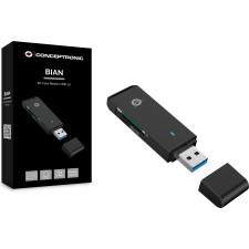 Conceptronic BIAN02B leitor de cartões USB 3.2 Gen 1 (3.1 Gen 1) Type-A Preto