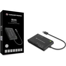 Conceptronic BIAN01B leitor de smart card Interior USB 3.2 Gen 1 (3.1 Gen 1) Preto