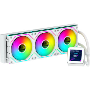 ABYSM Oceanic LCD 360 ARGB Processador Refrigerador líquido all-in-one 12 cm Branco 1 unidade(s)
