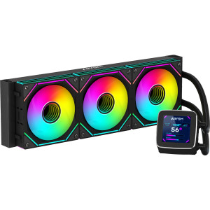 ABYSM Oceanic LCD 360 ARGB Processador Refrigerador líquido all-in-one 12 cm Preto 1 unidade(s)