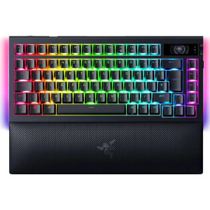 Razer BlackWidow V4 Pro teclado Jogos USB + RF Wireless + Bluetooth QWERTY Estados Unidos (Internacional) Preto