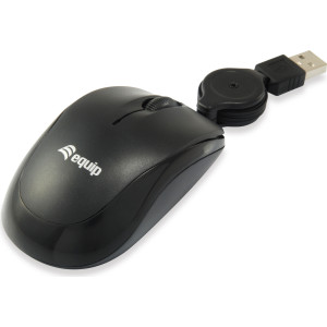 Equip 245103 rato Viagem Ambidestro USB Type-A Ótico 1000 DPI