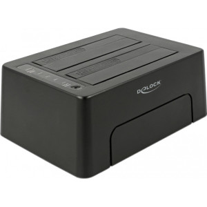 DeLOCK 63957 Docking Station para Discos Rígidos USB 3.2 Gen 2 (3.1 Gen 2) Type-C Preto