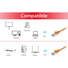 Equip 606606 cabo de rede Laranja 5 m Cat6a S FTP (S-STP)