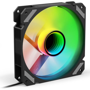 Sharkoon SHARK Mirror RGB PWM REVERSE Caixa de computador Ventoinha 12 cm Preto 1 unidade(s)