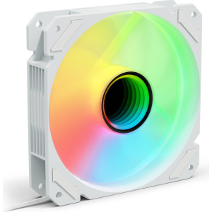 Sharkoon SHARK Mirror PWM RGB Caixa de computador Ventoinha 12 cm Branco 1 unidade(s)