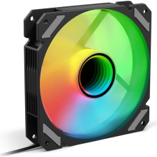 Sharkoon SHARK Mirror PWM RGB Caixa de computador Ventoinha 12 cm Preto 1 unidade(s)