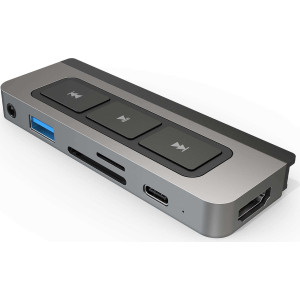 HYPER HD449 base & duplicador de portas Cinzento