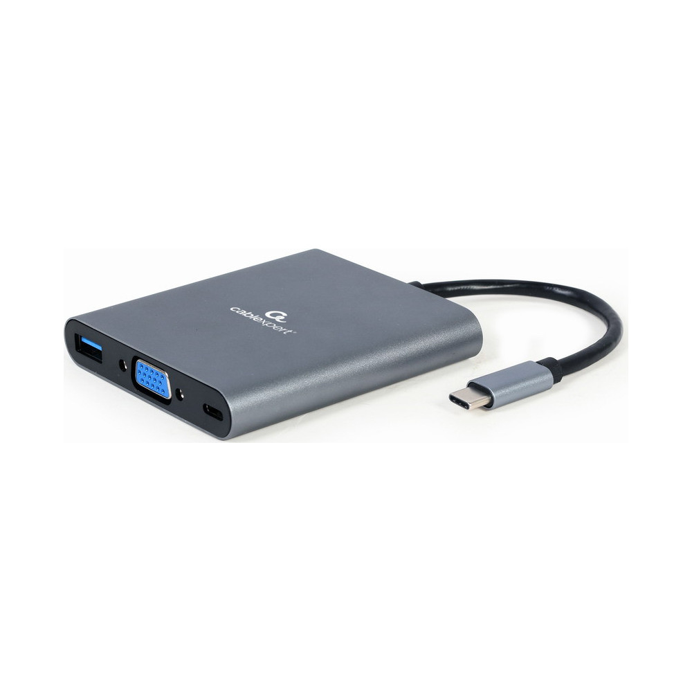 Gembird A-CM-COMBO6-01 base & duplicador de portas USB 3.2 Gen 1 (3.1 Gen 1) Type-C Cinzento Gembird A-CM-COMBO6-01 base & duplicador de portas USB 3.2 Gen 1 (3.1 Gen 1) Type-C Cinzento