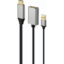 Gembird A-HDMIM-DPF-02 adaptador de cabo de vídeo 0,1 m HDMI Type A (Standard) DisplayPort Preto