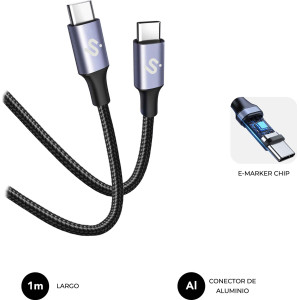 SUBBLIM SUBCAB-C10001 cabo USB USB 2.0 1 m USB C Preto