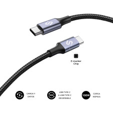 SUBBLIM SUBCAB-C10001 cabo USB USB 2.0 1 m USB C Preto
