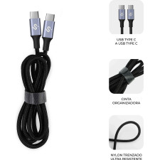 SUBBLIM SUBCAB-C10001 cabo USB USB 2.0 1 m USB C Preto
