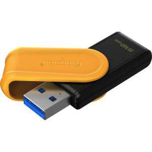 Kingston Technology DataTraveler Exodia S unidade de memória USB 512 GB USB Type-A 3.2 Gen 1 (3.1 Gen 1) Preto, Amarelo