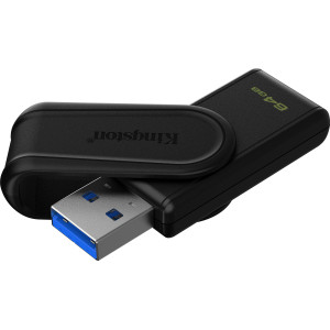 Kingston Technology DataTraveler Exodia S unidade de memória USB 64 GB USB Type-A 3.2 Gen 1 (3.1 Gen 1) Preto