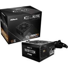Asrock CL-550B Challenger fonte de alimentação 550 W 20+4 pin ATX ATX Preto