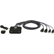 ATEN Switch KVM 2 portas cabo USB FHD HDMI