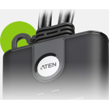 ATEN Switch KVM 2 portas cabo USB FHD HDMI