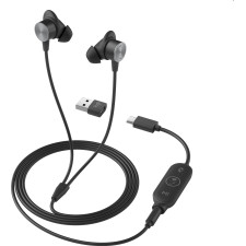 Logitech 981-001009 auscultador Auscultadores Com fios Intra-auditivo Escritório Call center USB Type-C Grafite