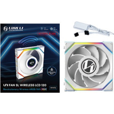 Lian Li UNI FAN SL Wireless LCD 120 Reverse Blade Caixa de computador Ventoinha 12 cm Branco 1 unidade(s)