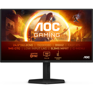 AOC G4 25G4SXU monitor de ecrã 62,2 cm (24.5") 1920 x 1080 pixels Full HD LED Preto, Cinzento