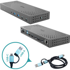 i-tec CATRIPLE4KDOCKPD2 base & duplicador de portas Com fios USB 3.2 Gen 2 (3.1 Gen 2) Type-C Cinzento